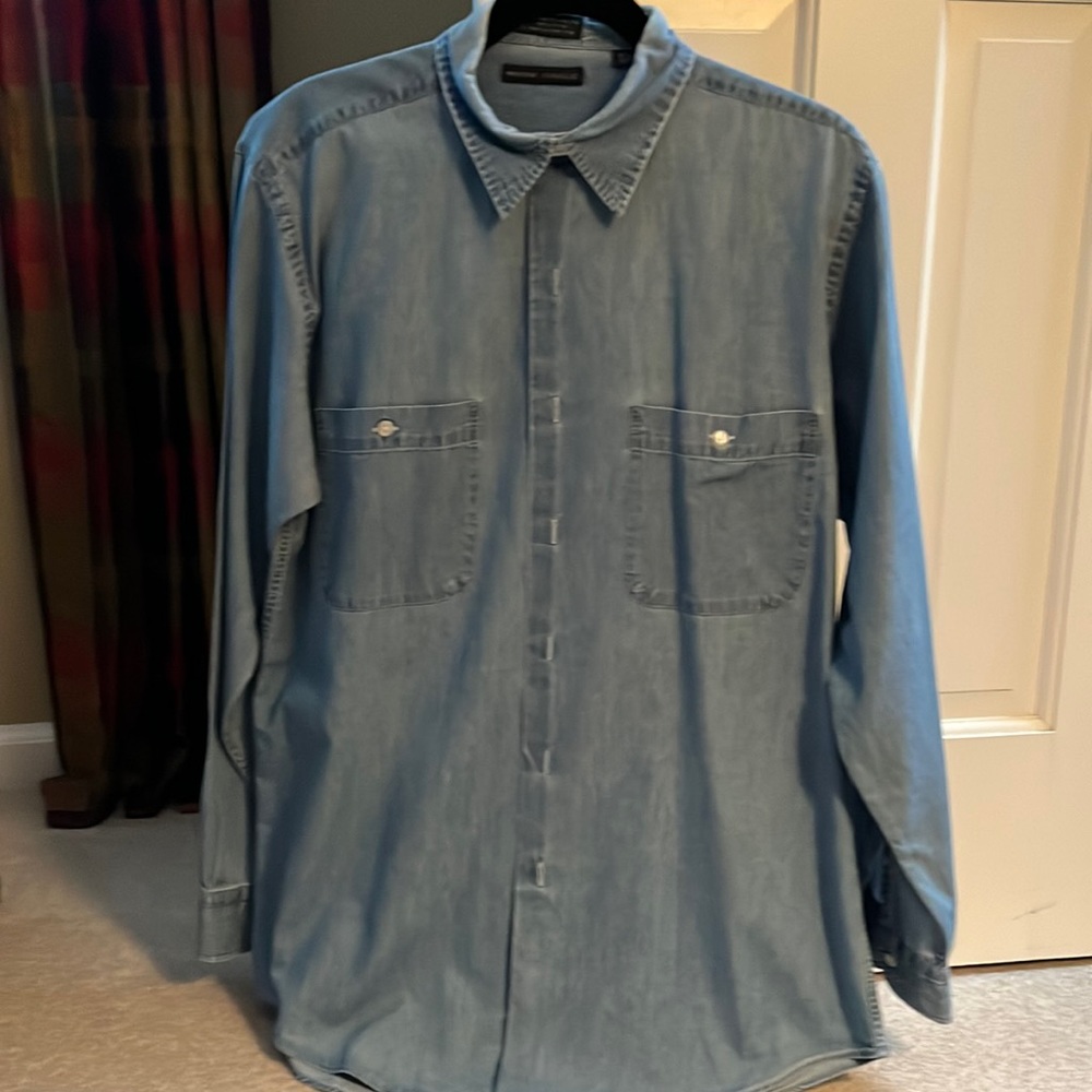 Mark Shale men’s 100% cotton single needle tailoring size 15 1/2 34 button down
